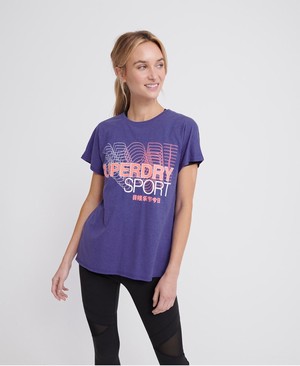 Superdry Core Split Back Női Pólók Kék | FELYW1548